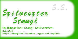 szilveszter stangl business card